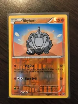 Rhyhorn - 60/146 - Common - Reverse Holo LP, English Pokemon XY Base Set - Image 1