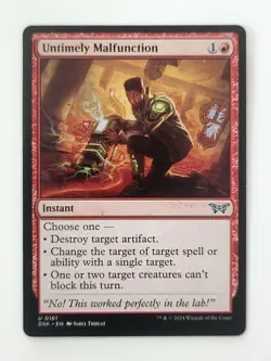 Magic The Gathering: MTG Untimely Malfunction- Instant NF (DSK) Uncommon 0161 - Image 1