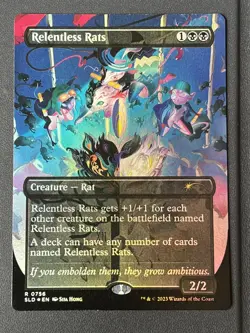 Mtg Secret Lair- Relentless Rats 756 Foil-NM - Image 1
