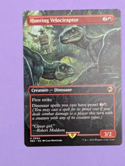 MTG Magic: Jurassic World Collection: Hunting Velociraptor Rare #0004 - Image 1