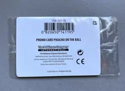 Pokemon Pikachu TCG Promo Card On the Ball Futsal, 001/005 (SEALED) - Image 2