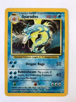Pokemon TCG Rare Holo Gyarados 6/102 1999 WOTC Base Set Unlimited - LP Condition - Image 1