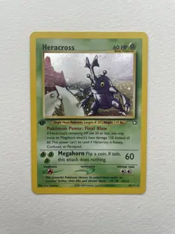 Pokemon Heracross 6/111 ENG Holo 1st Edition Neo Genesis 2000 - Image 2