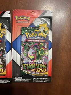 Pokemon TCG “Evolving Skies / Chilling Reign” 2 pack blister- (2) Jirachi Pins - Image 3