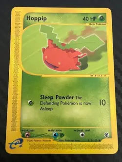 Pokemon TCG Expedition Base Set 112/165 Hoppip Regular Common VLP - Image 1