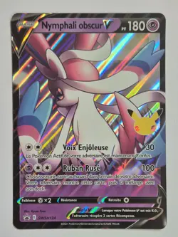 Carte Pokemon Nymphali obscur V SWSH134 JUMBO Holo Promo Celebrations Francais - Image 1