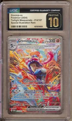 2024 POKEMON GRENINJA EX TWILIGHT SPECIAL ILLUSTRATION #214 CGC 10!! PRISTINE - Image 1