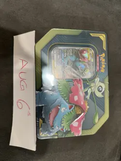 POKEMON TCG CELEBI & VENUSAUR GX TAG TEAM SEALED TIN - Image 1
