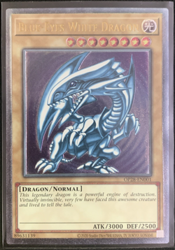 Blue-Eyes White Dragon OP28-EN001 OTS Ultimate Rare Near Mint Yu-Gi-Oh! - Image 1