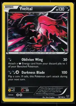 Yveltal 78/146 Cracked Ice Holo Rare Deck Exclusives Pokemon Card - Image 1