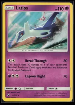 Latios 41/73 Holo Rare Shining Legends Pokemon Card - Image 1