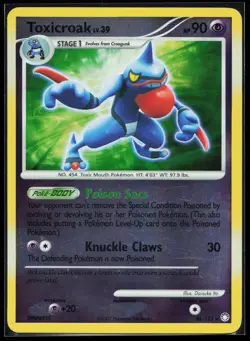 Toxicroak 36/123 Rare Mysterious Treasures Reverse Holo Pokemon Card - Image 1