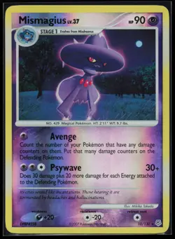 Mismagius 10/130 Reverse Holo Rare Diamond and Pearl Pokemon Card - Image 1