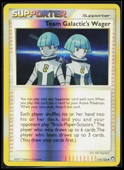 Team Galactic's Wager 115/123 Mysterious Treasures Reverse Holo Pokemon Card - Image 1