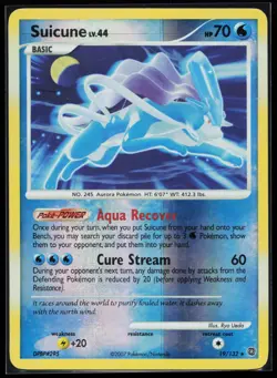 Suicune 19/132 Holo Rare Secret Wonders Reverse Holo Pokemon Card - Image 1