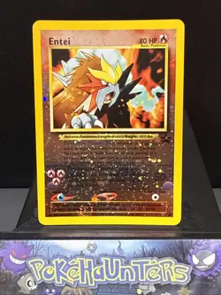 Pokemon Card Entei Black Star Promo 34 Reverse Holo Movie Promo Swirl NM - Image 1