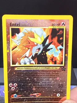 Pokemon Card Entei Black Star Promo 34 Reverse Holo Movie Promo Swirl NM - Image 2