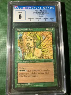 MTG Pixie Queen Italian Legends CGC 6 EX/NM - Image 1