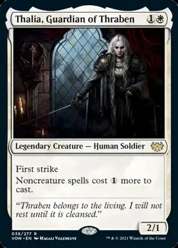 MTG Thalia, Guardian of Thraben [Innistrad: Crimson Vow] Near Mint - Image 1