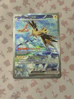 2023 Pokemon Zapdos ex 202/165 Scarlet & Violet 151 Special Illustration Rare NM - Image 1