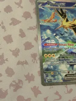 2023 Pokemon Zapdos ex 202/165 Scarlet & Violet 151 Special Illustration Rare NM - Image 5