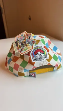 2025 Pokemon World Championships Pikachu Snapback Flat Brim Hat Anaheim Worlds - Image 2