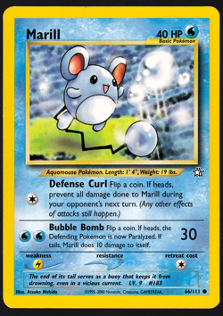 Marill 66/111 Neo Genesis Pokemon TCG Card NM - Image 1