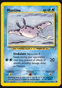 Mantine 64/111 Neo Genesis Pokemon TCG Card NM - Image 1