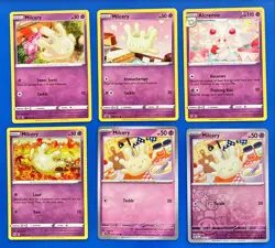 Pokemon Milcery & Alcremie Bundle - 6 Cards (1 Rev Holo) - Near Mint Condition - Image 1