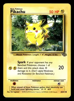 Pikachu 60/64 Common Jungle Set Pokemon Card - Image 1