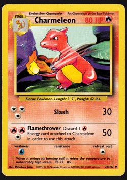 Charmeleon 24/102 Base Set Pokemon TCG Card LP - Image 1