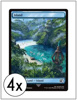 4x Island, 0298, Full Art, Final Fantasy, Magic the Gathering MTG NM - Image 1