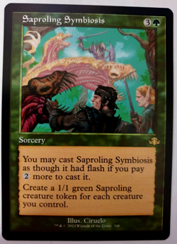 MTG Dominaria Remastered - Saproling Symbiosis - Retro Rare - #348 - NM - Image 1