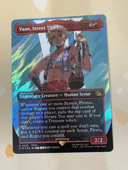 Magic The Gathering, Vaan, Street Thief, ENG, Borderless, Surge, Foil, NM - Image 1