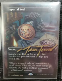 MTG FOIL BORDERLESS IMPERIAL SEAL SHADOW SIGNED BY ARTIST - Image 1