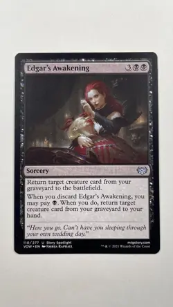MTG Innistrad Crimson Vow Edgar's Awakening 110/277 Magic the Gathering - Image 1