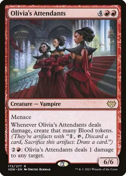 NM Foil Olivia's Attendants, Innistrad: Crimson Vow, Magic the Gathering, 172 - Image 1