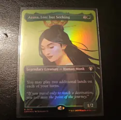 MTG Azusa, Lost but Seeking CMM 0679 FOIL Borderless Rare - Image 1