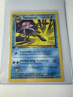 Tentacruel 1st Edition Fossil 44/62 Uncommon HD Photos Mint WOTC Vintage Pokemon - Image 1