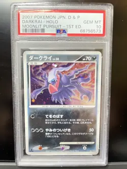 2007 Pokemon Darkrai DP4 Holo 1ED Moonlit Pursuit Japanese PSA 10 GEM MINT - Image 1