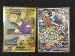 Pokemon Cards x2 Rotom Crobat Ex Gold Destined Rivals S&V 242/182 197/182 - Image 1