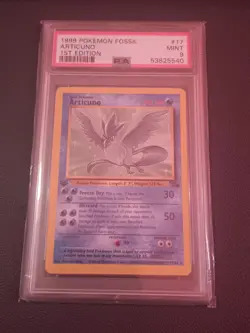 PSA 9 1st Edition FOSSIL ARTICUNO 17/62 RARE WOTC 1999 Pokemon MINT - Image 1