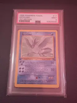 PSA 9 1st Edition FOSSIL ARTICUNO 17/62 RARE WOTC 1999 Pokemon MINT - Image 2