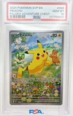 PSA 10 Pikachu Paldea Adventure Chest SVP 088 Black Star Promo Pokemon TCG - Image 1