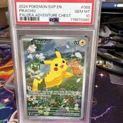 PSA 10 Pikachu Paldea Adventure Chest SVP 088 Black Star Promo Pokemon TCG - Image 1