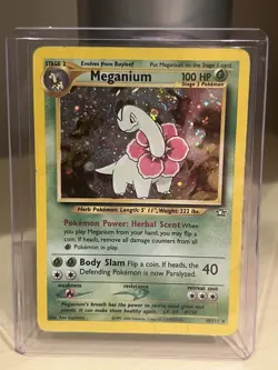 Pokemon TCG Meganium Neo Genesis 10/111 Holo 1st Edition Holo Rare 2004 HP - Image 1