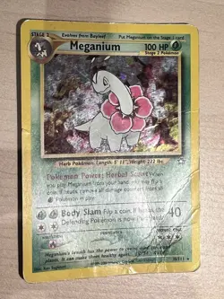 Pokemon TCG Meganium Neo Genesis 10/111 Holo 1st Edition Holo Rare 2004 HP - Image 3