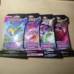 Pokemon Sword & Shield Fusion Strike Blister Booster Pack Complete Art Set - Image 1