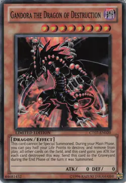 Yugioh Gandora the Dragon of Destruction CT07-EN020 Super Rare LP - Image 1