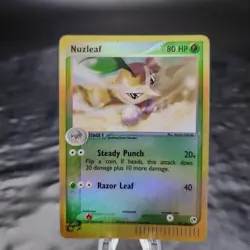 Pokemon Nuzleaf 48/100 EX Sandstorm Reverse Holo MP Dent TCG Vintage Card ✨ - Image 1